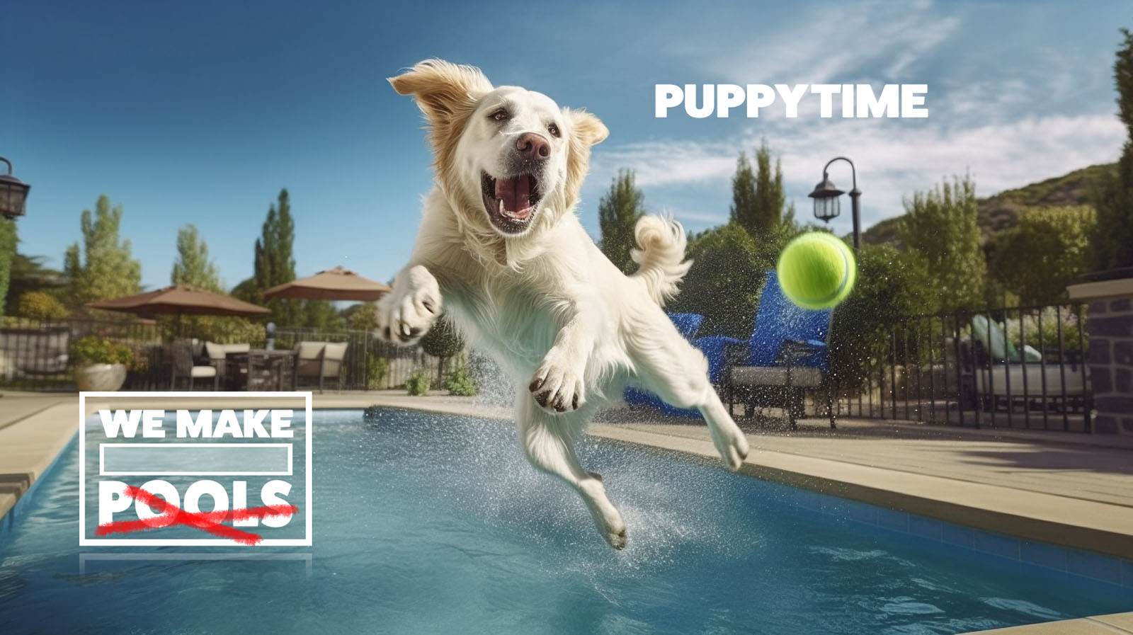 we make pools so you and your dog can play in them
